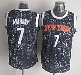 New York Knicks #7 Carmelo Anthony Black City Luminous Stitched Jersey,baseball caps,new era cap wholesale,wholesale hats